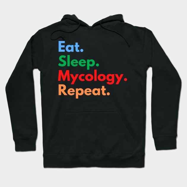 Eat. Sleep. Mycology. Repeat. Hoodie by Eat Sleep Repeat